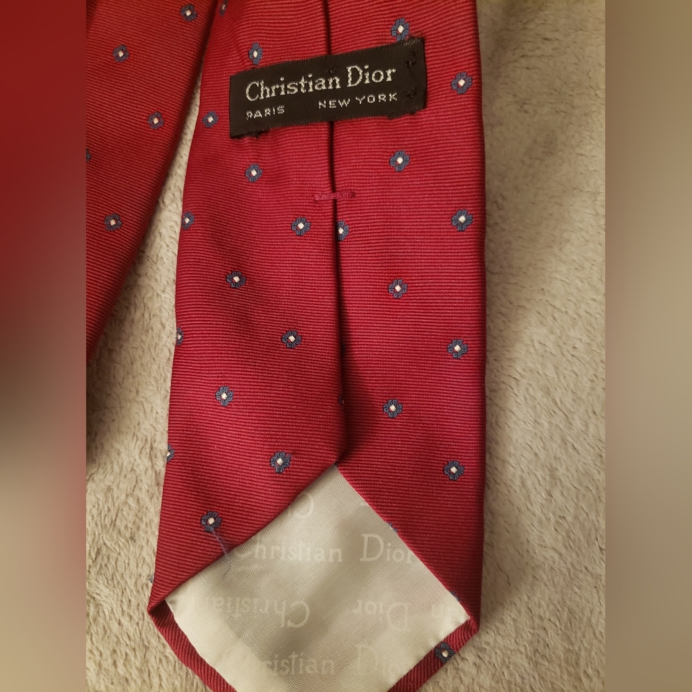 Christian Dior silk neck tie